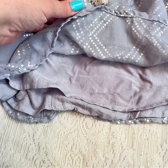 Surf Gypsy tiered metallic ruffle  skirt - Picture 4 of 8